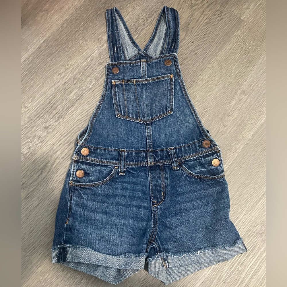 Old Navy Girl Shorts Denim Overalls Size 8